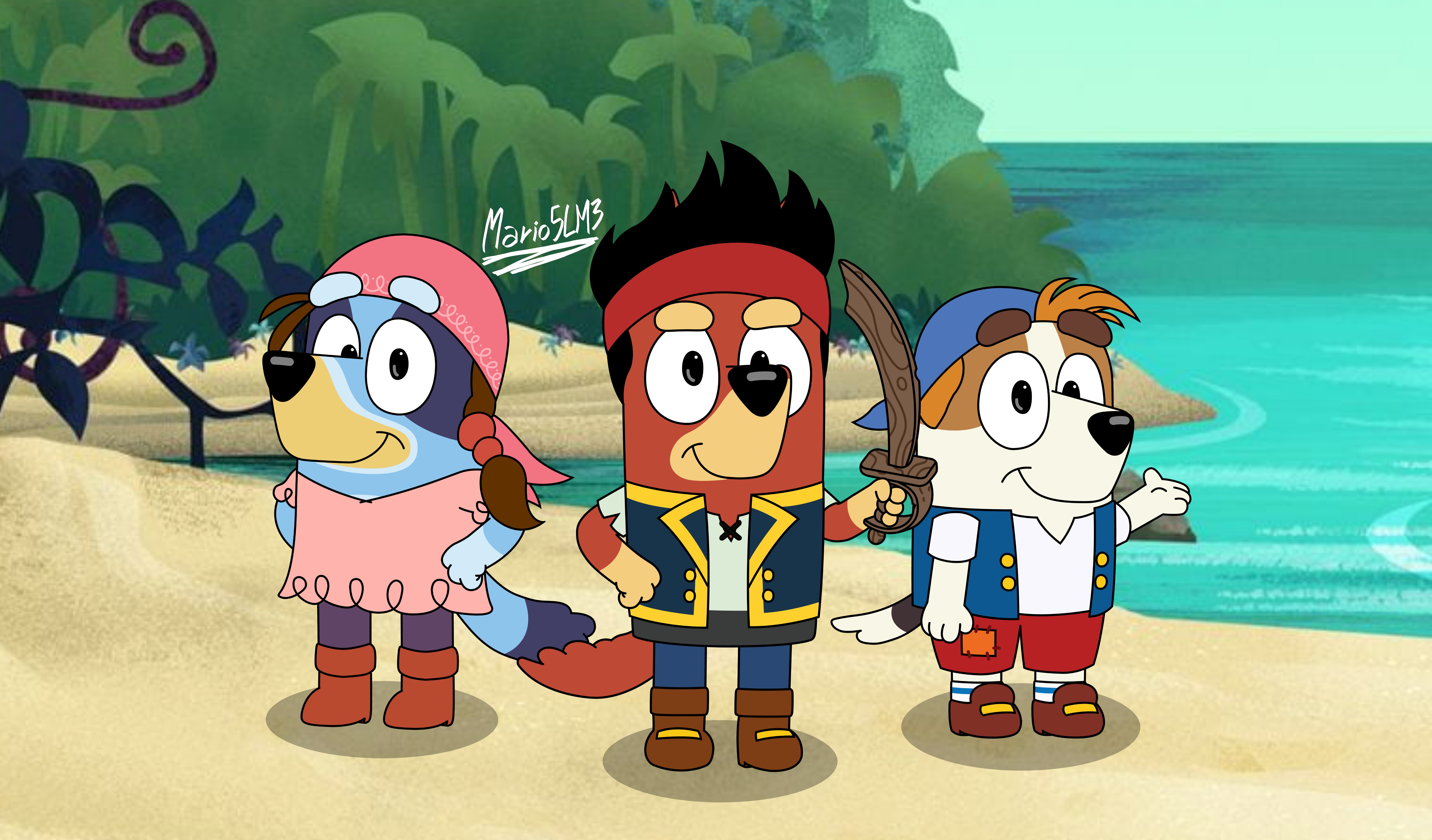 Bluey and friends as Never Land Pirates by Mario5LM3 on DeviantArt Bluey and friends as Never Land Pirates by Mario5LM3