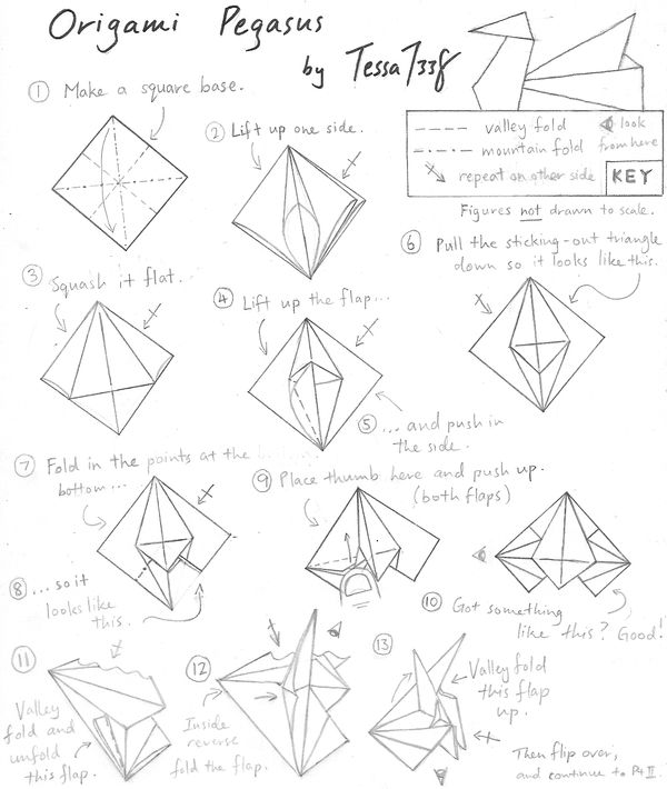 Origami Pegasus Instructions 1 by tessa7338 on DeviantArt Origami Pegasus Instructions 1 by tessa7338 on DeviantArt
