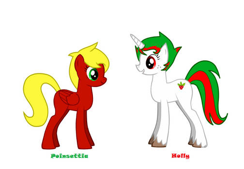 MLP:FiM OCs: Poinsettia and Holly