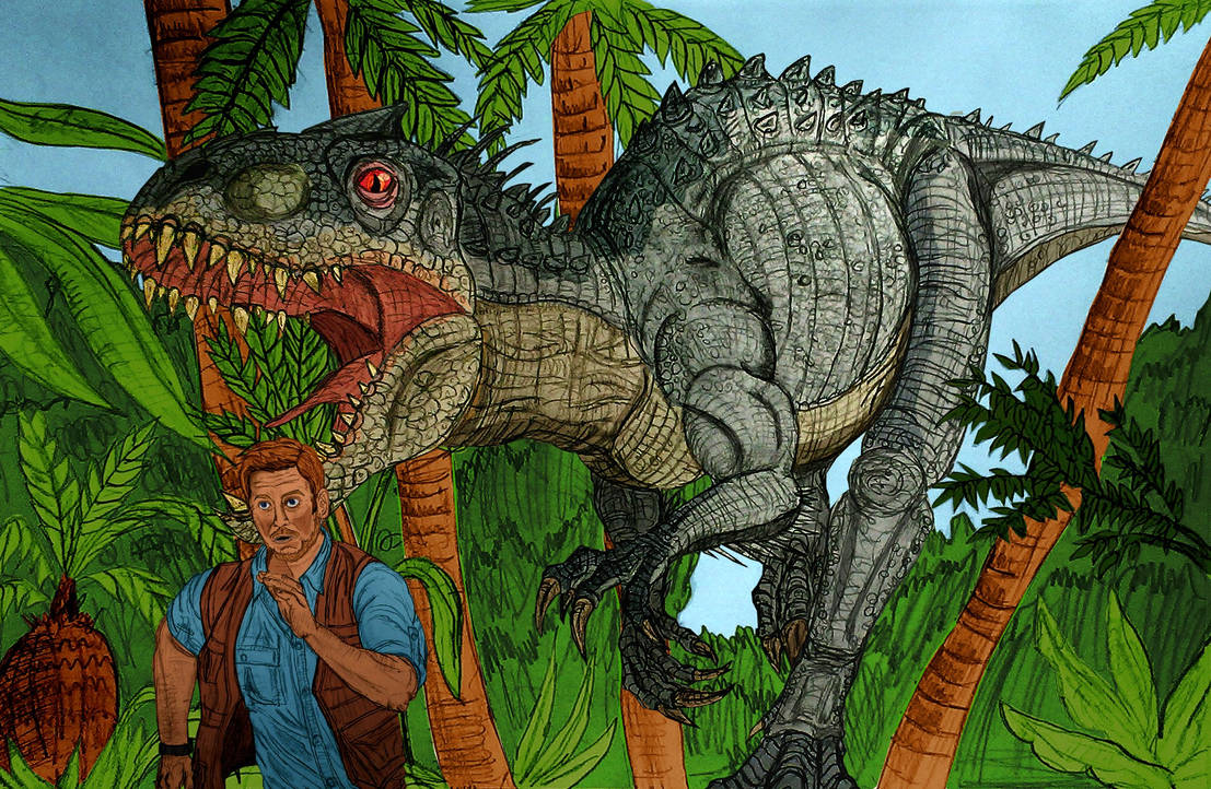 If something chases you... RUN !! Jurassic World by pepsilver on DeviantArt