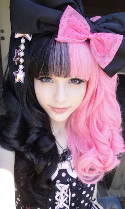 Black and Pink Lolita Wigs, cool