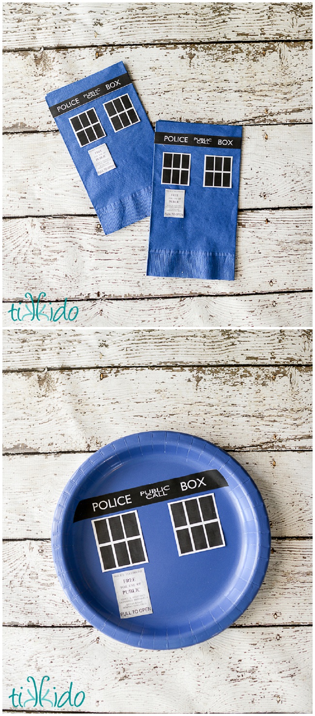 Doctor Who Paper Napkins and Plates