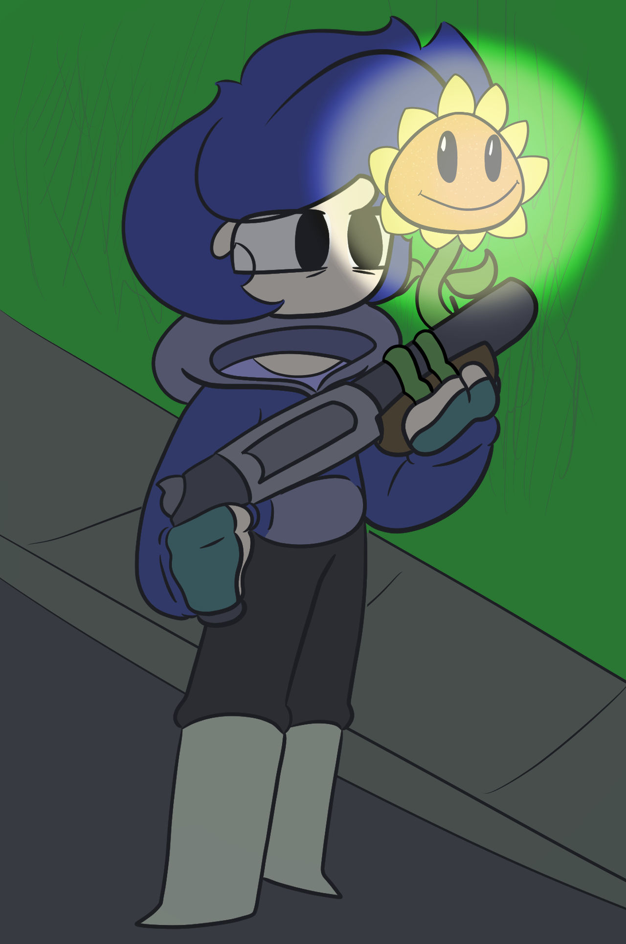 Sunflower on gun