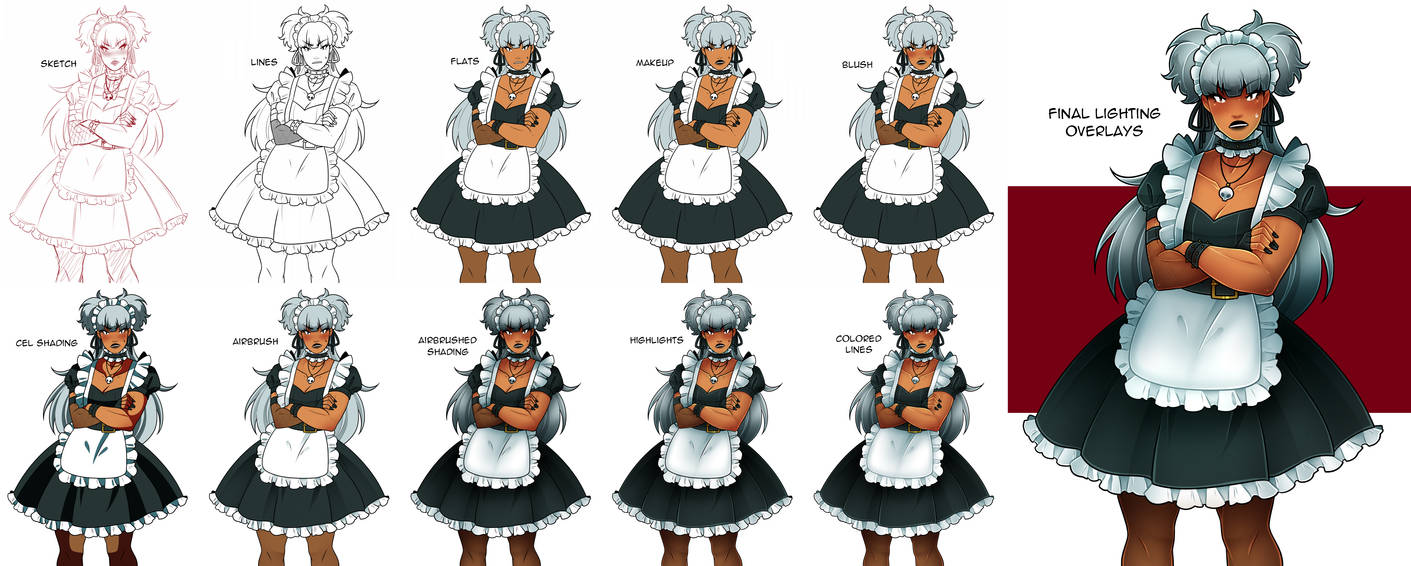 art process by ostentatiousRaven on DeviantArt