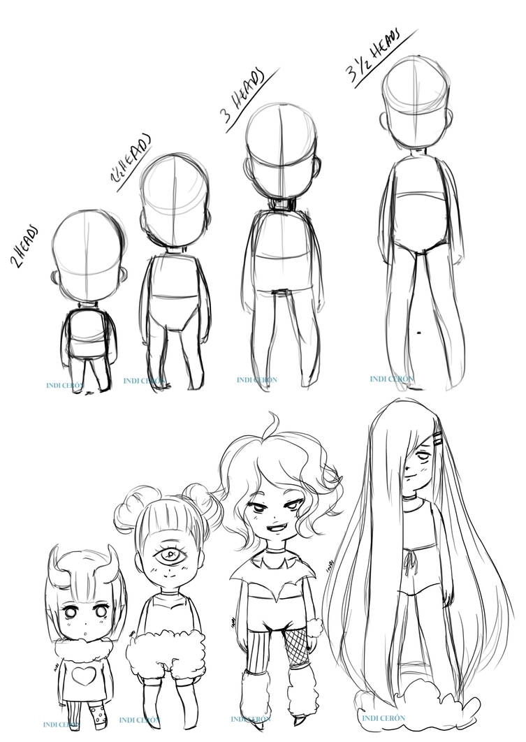 Chibi Tutorial Profile Chibi mini tutorial / Reference by Indira-Ceron on DeviantArt