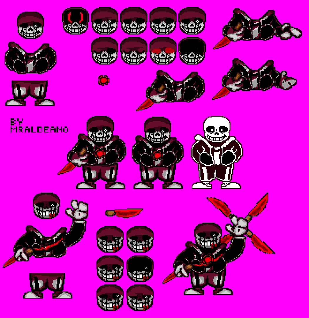 Killer sans sprite sheet by Mraldeano on DeviantArt