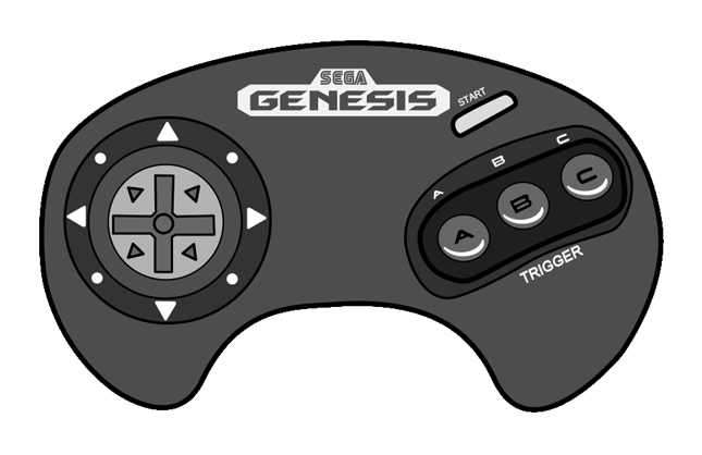 Genesis Button Layout Sega-Genisis-Controller-Vector by Coldheat007 on DeviantArt