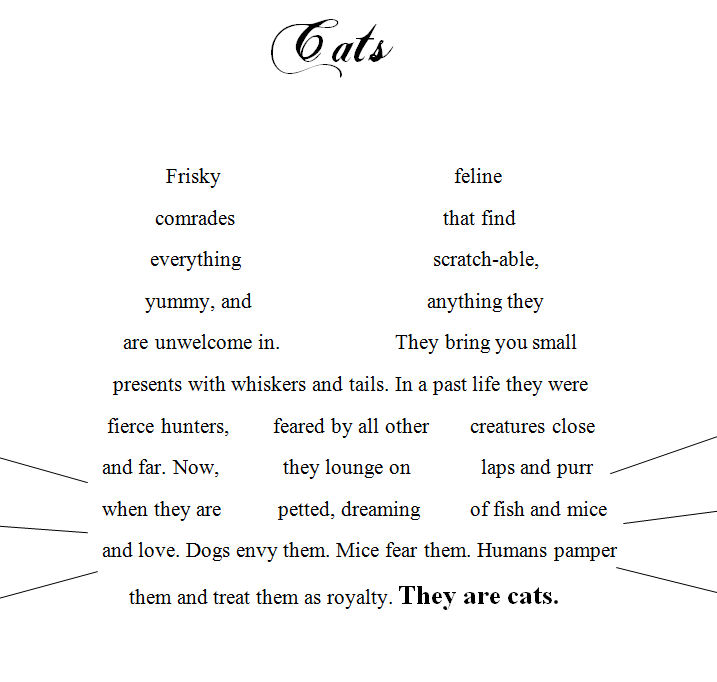 Cats (poem) by mcmurp on DeviantArt