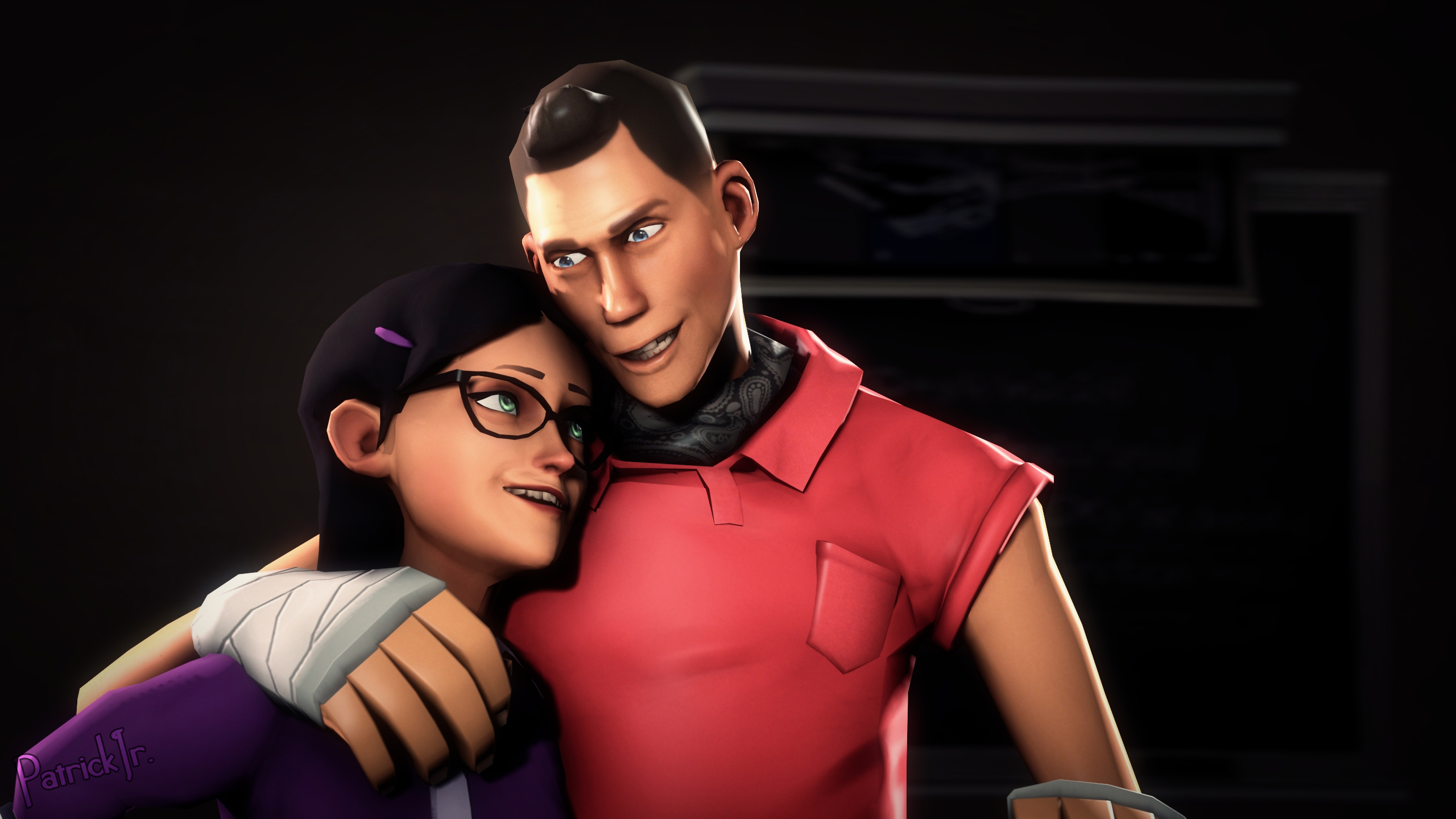 SFM Poster: Miss Pauling and Scout by PatrickJr on DeviantArt. source: orig...