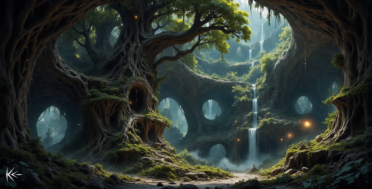 Threadbare Deep Forrest Deep Forest - near the waterfall by Kairoform on DeviantArt