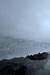 Rocks under ice