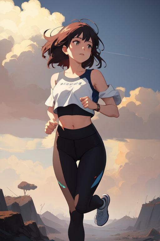 Deviantart Front View Running Going For A Run by LiasAiArt on DeviantArt