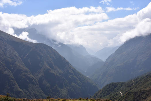 View down Khumbu valley