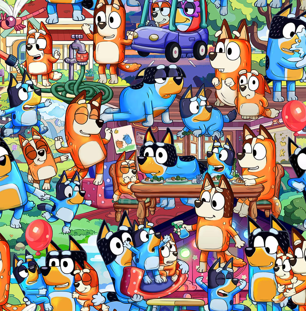 Bluey Adventure Deviantart Bluey family by ikamitic on DeviantArt