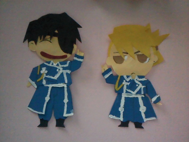 chibi paper Roy and Riza