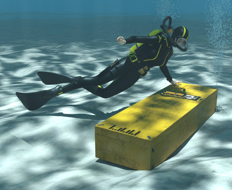 Scuba Box M Keter 49.5x39x34cm - Scatola Plastica Ermetica Con Ruote, Nero/Azzurro - Foto 7