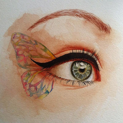 Watercolor practice - eye