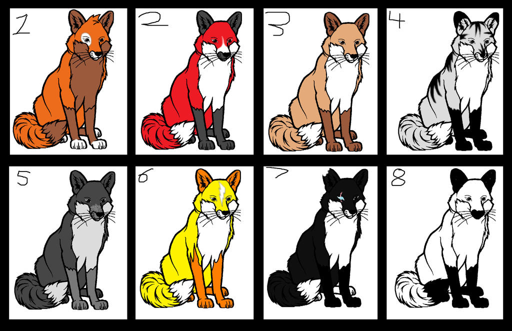 Fox Adaptables Fox adoptables -ADOPTED- by UNITARELIC-ADOPTIONS on DeviantArt