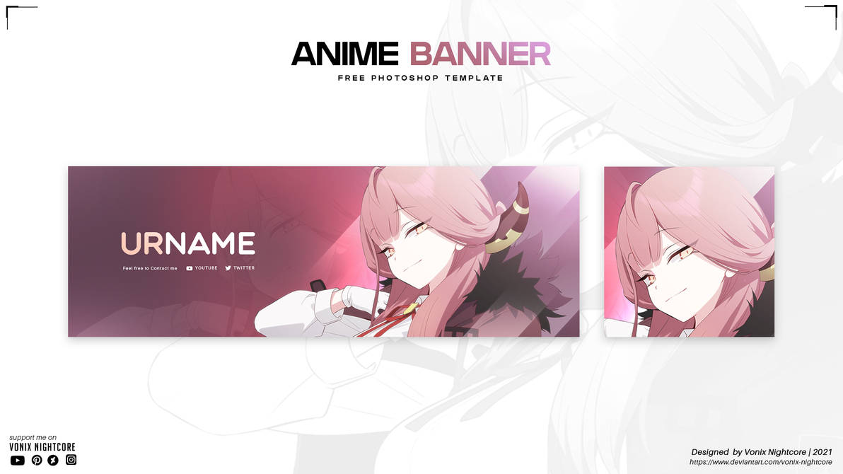 Free Anime Banner templates to customize
