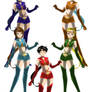 Ronin Warriors Group 01 - As Sailor Scouts - Dolls