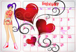 SSMU Calendar Girls: Angel - February by Angel-of-Love