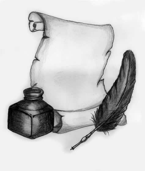 Scroll Ink Writing Quill, Scroll and Ink by MP3Designs on DeviantArt