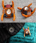 Beetle Bug Insect Brooch Pin by Darkween