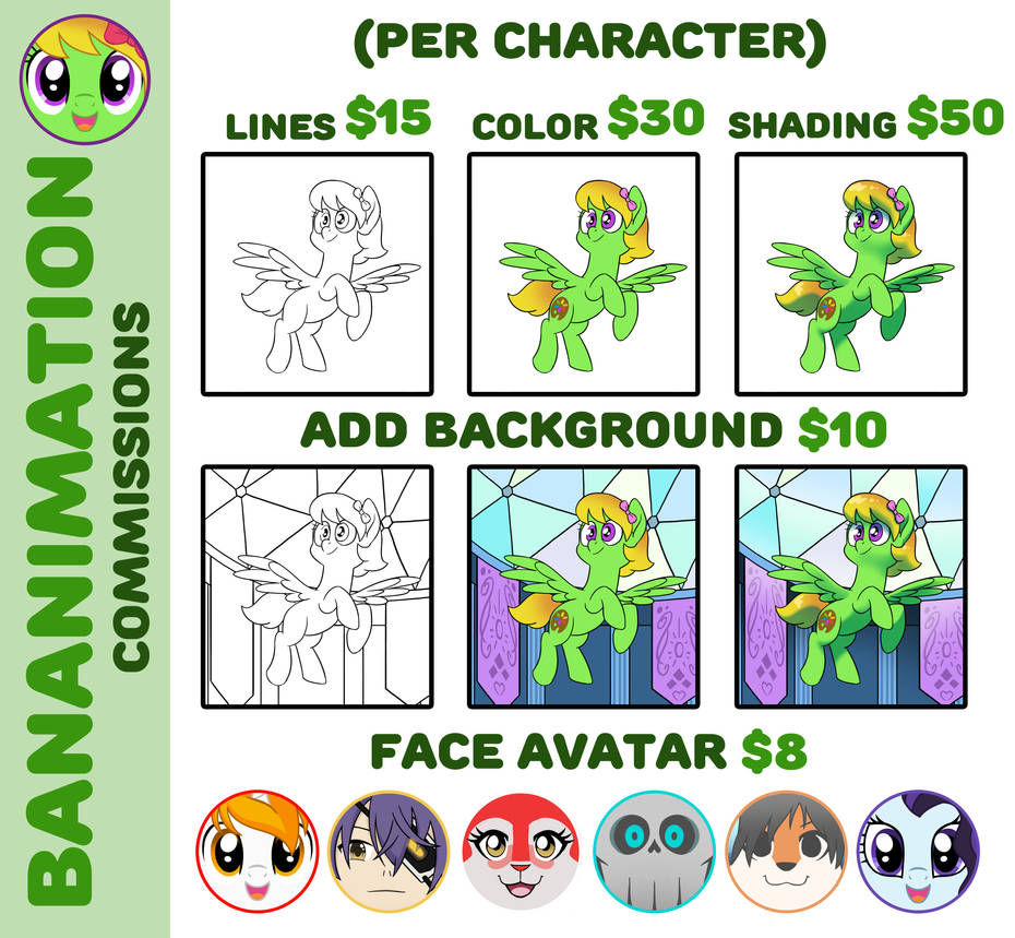 Commissions New by BananimationOfficial Commissions New by BananimationOfficial