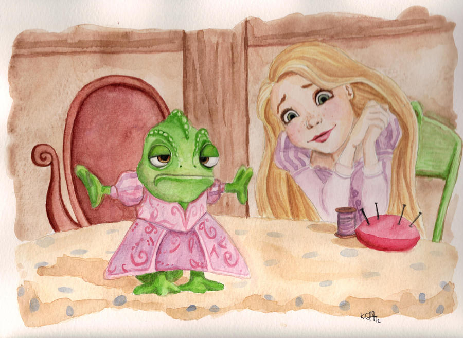 Rapunzel and Pascal