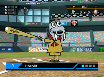 Harold in Wii Sports Baseball