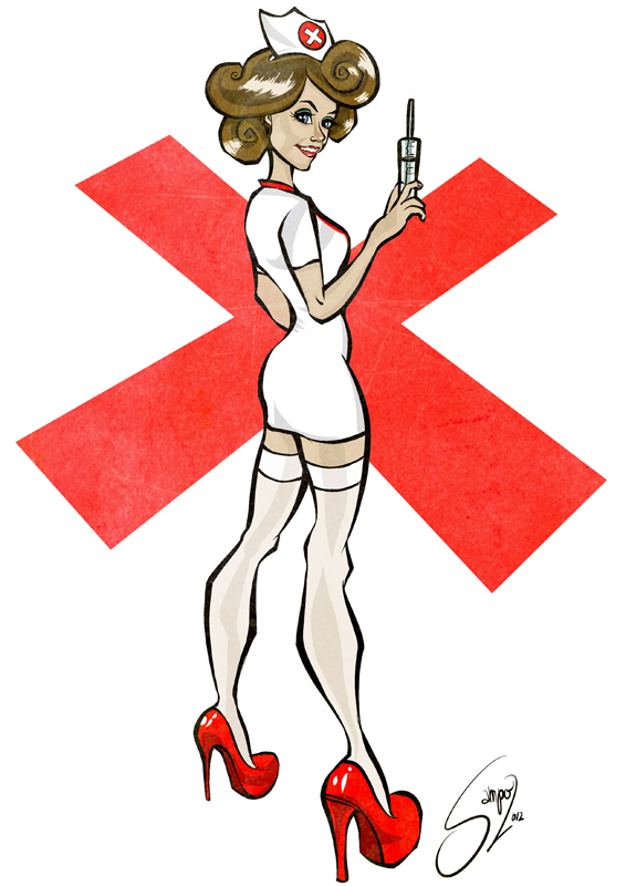 Nurse Cartoon Pin-Up by LaserDatsun on DeviantArt Nurse Cartoon Pin-Up by LaserDatsun on DeviantArt