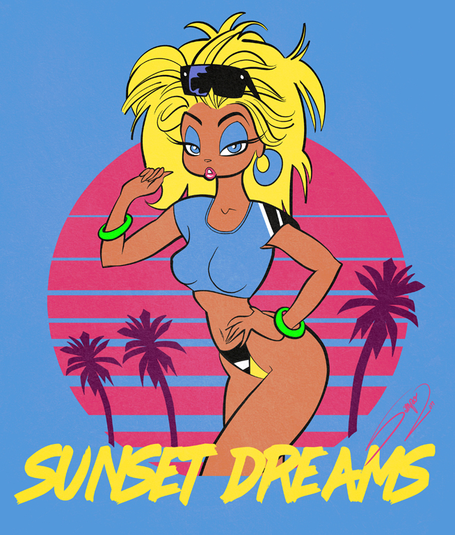 Sunset Dreams T-Shirt by LaserDatsun