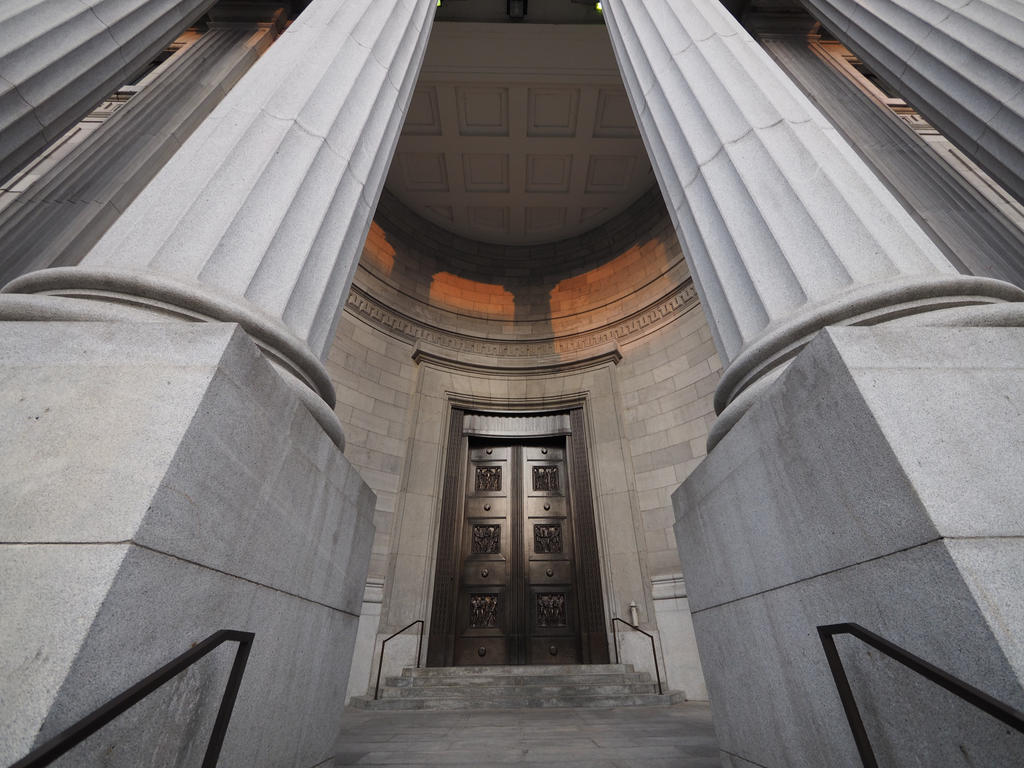 entrance to the court