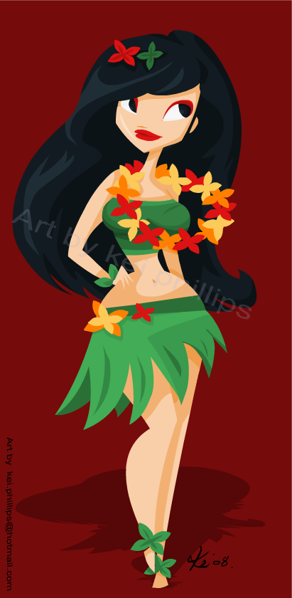 Hula girl by kinkei on DeviantArt Hula girl by kinkei on DeviantArt