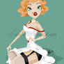 strawberry blonde pin up