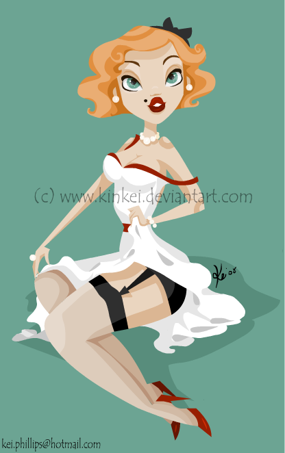 strawberry blonde pin up