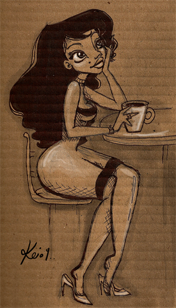 carboard and coffee