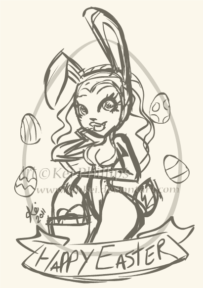 Easter bunny sketch