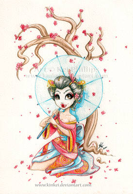 Watercolour Geisha