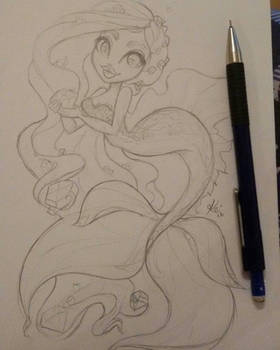 Diamond Mermaid sketch...