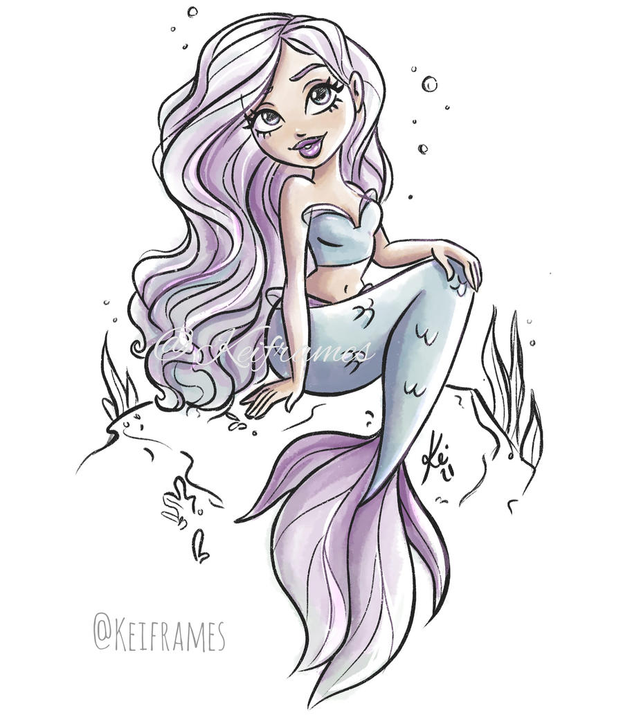 Mermaid commission by kinkei on DeviantArt