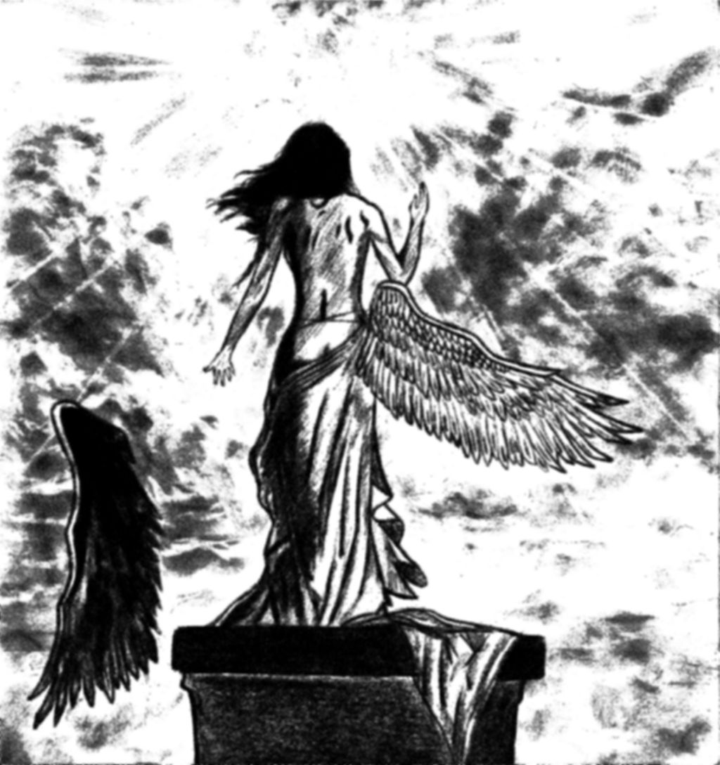 Angel Getting Ripped Out Wing Falling Angel with Broken Wings (Digital INK) by XolarDark on DeviantArt
