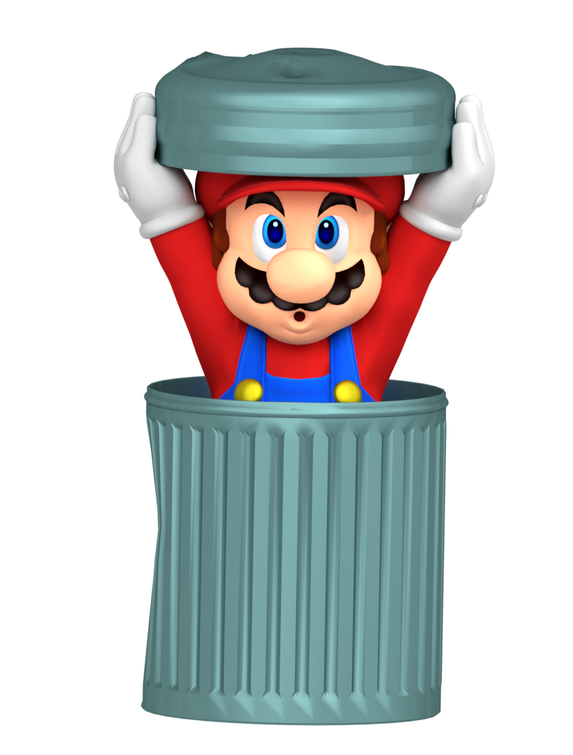 Trash Compactor Mario Super Mario Advance Trash Can Recreation Render by Nintega-Dario on ...