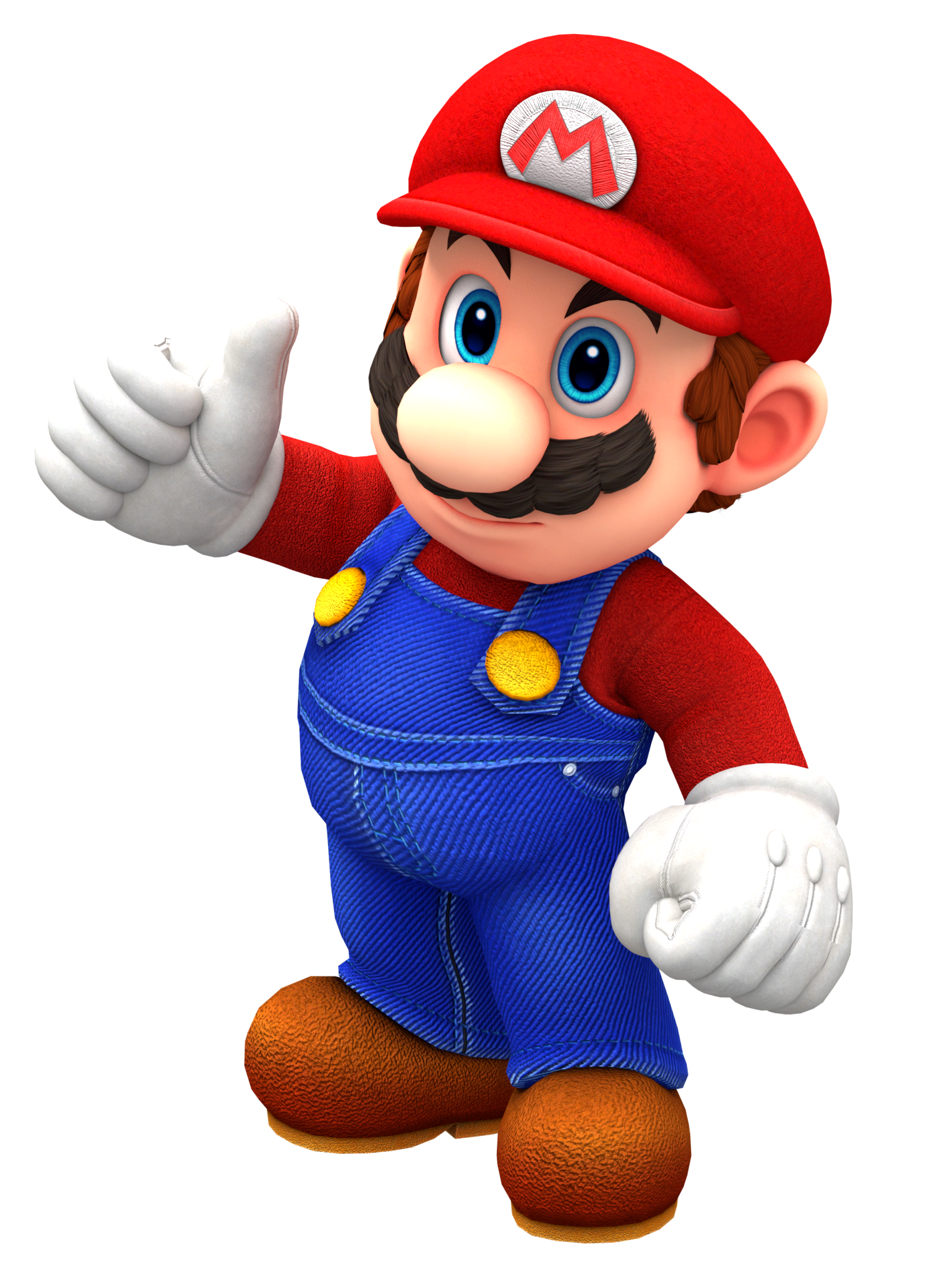 Odyssey Mario Thumb Up Render