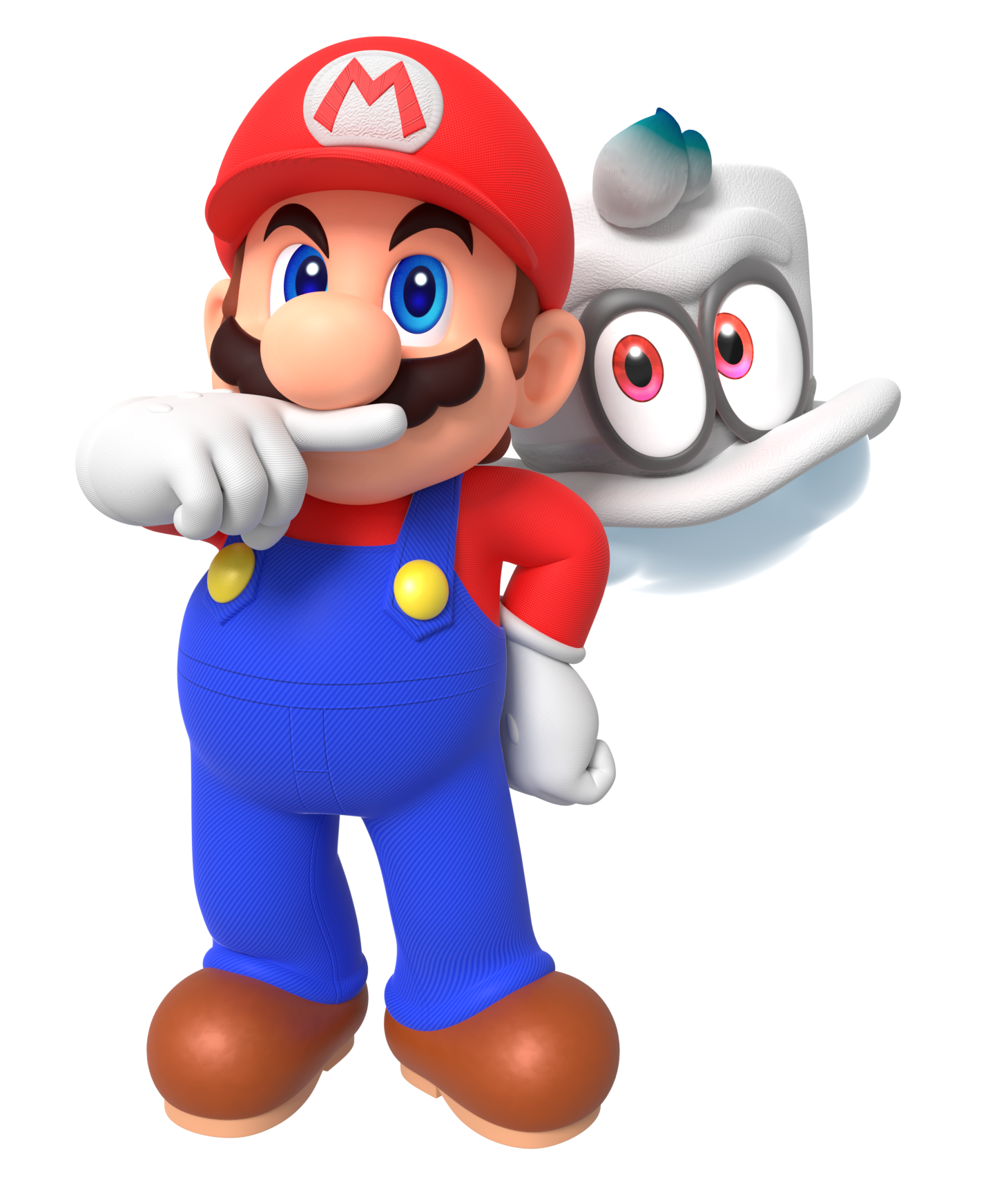 Cappy Behind Mario and Cappy Render by Nintega-Dario on DeviantArt