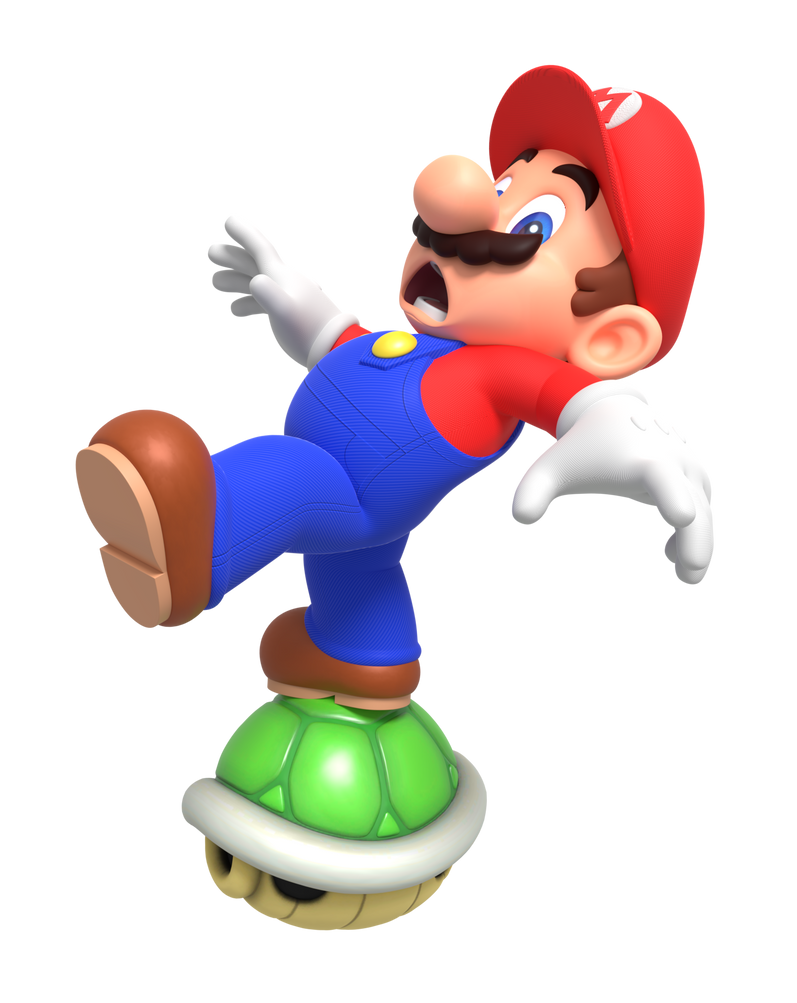 Shell Runner Mario Mario Trying to Balance on a Shell Render by Nintega-Dario on DeviantArt