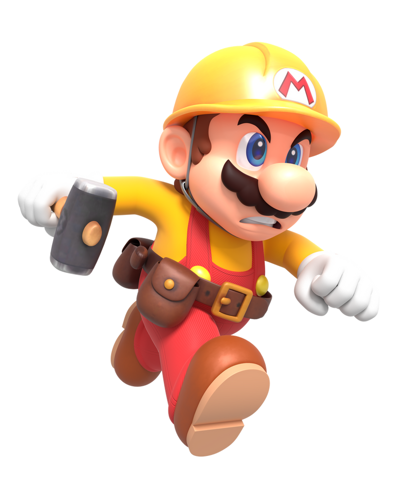 Builder Mario with Hammer Render by Nintega-Dario on DeviantArt