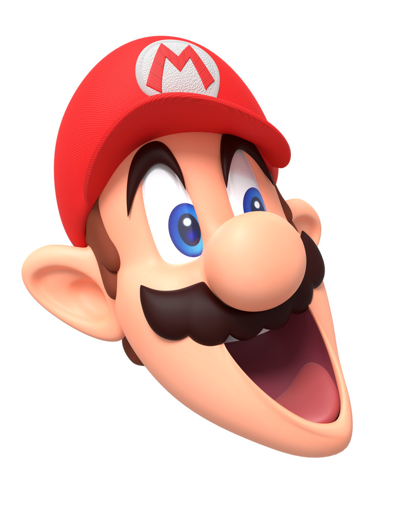 Mario Head Computer Mario Stretched Head SM64 Title Screen Render by Nintega-Dario on ...