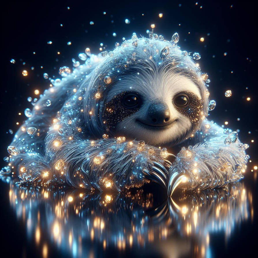 Shiny Sloth To be a sloth is sparkling by NinjeAI on DeviantArt