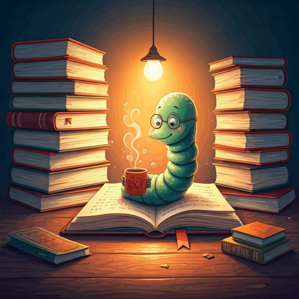 Bookworm by NinjeAI on DeviantArt
